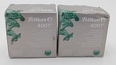 Pelikan 4001 Ink Dark Green 30ml, 1 fl. oz Bottle Lot of 2