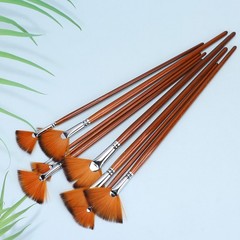 9 Pcs Paint Supplies Fan-shaped Oil Painting Brush Drawing Small