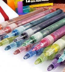 Self Outline Metallic Markers 2-3mm Medium Tip & 0.5-0.7mm Extra Fine Tip