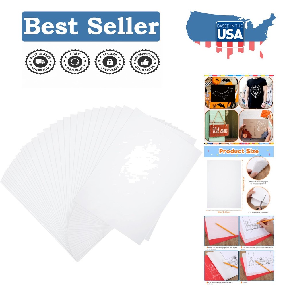 Reusable 30 Count Carbon Transfer Papers 8.5 x 11 – Clean & Clear Imprints