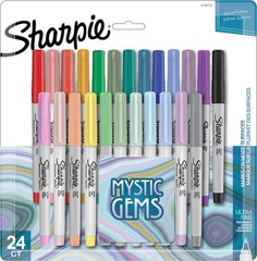 SHARPIE Permanent Markers, Ultra Fine Point, Featuring Mystic Gem Assorted