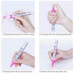 12Pcs Waterproof Permanent Paint Marker Pen For Car Tyre Tire Tread Rubber Meta*