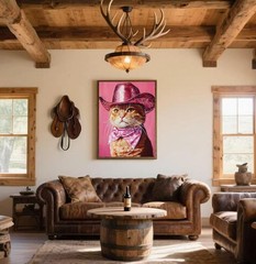 Cowboy Cat Paint by Numbers Kit for Adults DIY Canvas Art 16×20 Inches
