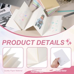 2Pcs 7.5×5.2″ Concertina Sketchbook Watercolor Notebook, White