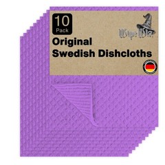 Swedish DishCloths – 10 Pack (Purple), (German Material) Reusable Cellulose S…