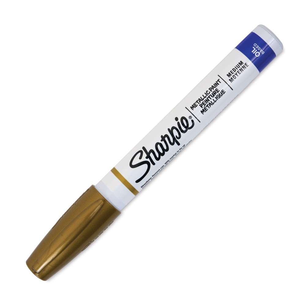 Silver / Gold Metallic Sharpie Paint Marker Medium Tip Pen Oil Based UK STOCK