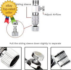 16 Pcs Airbrush Adapter Set 1/8 and 1/4 Inch Male/Female Connectors