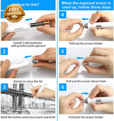 Electric Eraser for Drawing Battery Operated Eraser with 140 Refills Electric