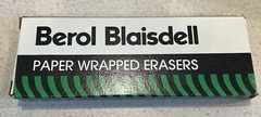 Berol Paper Wrapped Erasers Drawing tracing 536T made in USA Box of 12 Vtg New