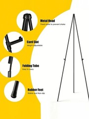 63in Foldable Easel Stand Adjustable Tripod with Bag 5lb Wedding Sign
