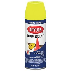 Krylon K03104888 Fluorescent Spray Paint, 11 oz Can, 25 sq-ft Coverage Area, Sol