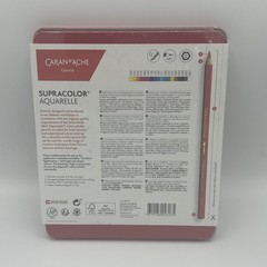 Caran D’Ache 18 Water Soluble Pencils Supracolor Soft Aquarelle in Metal Tin