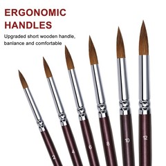 Kolinsky Watercolor Brush Set Pure Kolinsky Sable Hair Pointed Round Art Paintbr