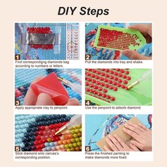 Anuver Dog Full Drill Diamond Art Kits for Beginner, DIY Medium, Multicolor