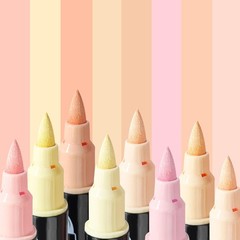 EliLunar Acrylic Paint Markers, 24 Skin Tone Markers Dual Tip Art Pens with …