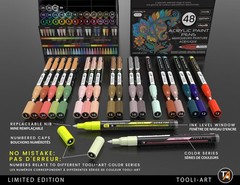 Acrylic Paint Pens 48 Markers Set Assorted Colors Limited Edition 0.7mm Extra…