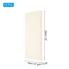 6″x12″ Wood Panels Board,6Pcs Unfinished Wood Canvas Boards for Painting