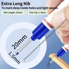15 Pcs Long Nib Marker, 20 mm Long Head Deep Hole Marker Pens, Fine Nose Tip …