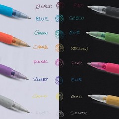 Pentel Arts Sparkle Pop Gel Pens 1.0mm, Iridescent Color-Changing Ink, 2-Pack