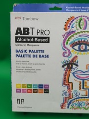Tombow ABT Pro Dual Tip Alcohol Based Markers Set of 12 Basic Palette