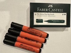 6 Faber-Castell Pitt Big Brush Artist Pens 4-Pack Lot Multiple Colors New