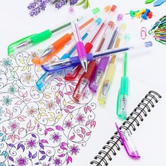 Glitter Gel Pens 33 Colors Neon Glitter Pens Set Gel Art Markers with 40% More