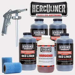 Spray-On Truck Bed Liner Kit – Professional Grade, 1 Gallon Spray-On, Black
