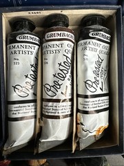 Vintage Lot Of 12 Tube Grumbacher Paint Pre Tested Permanent Oil Color Artists