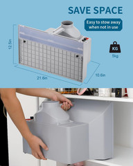 Portable Airbrush Spray Booth with Dual Fans & LED Control for Miniatures