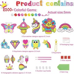 BANBBUR 16 Pcs Gem Art for Kids Age 4-8 8-12,Kids Crafts 5D Small, Sweet