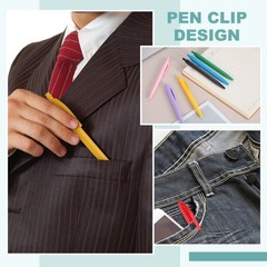 50 Pcs BallPoint Pens, Retractable Black Ink Bulk Pens, Candy Blue Casing