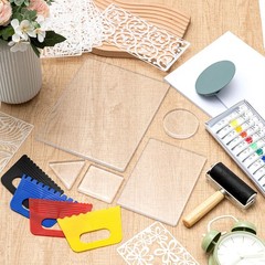 Printing Plate Kit 8×10 & 5×7 Complete Beginner Gelli Plate Starter Set with …