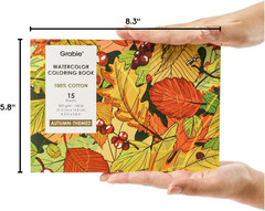 Watercolor Coloring Book, 15 Sheets A5 (8.3 x 5.8),Watercolor Book for Adults: I