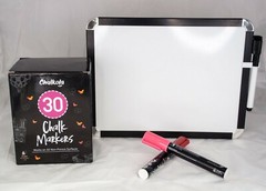 Chalkola 30 Chalk Markers- Lightly Used Plus BONUS Whiteboard