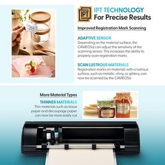 Smart Cutting Machine Silhouette Cameo 5 Alpha Bundle Matte Black America Print