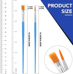 Acrylic Paint Brush Set, 200 pcs Nylon Hair Brushes for All Purpose Oil Water…