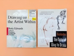 Drawing Books Lot Betty Edwards Nicolaides Paperback Art Instruction 1980s 2pc