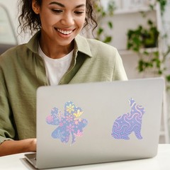 12x8in Printable Holographic Sticker Paper 12 Sheets Light Bulb Pattern
