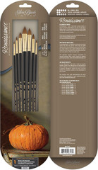 Renaissance Cats Tongue Brushes for Watercolor and Oil, Sizes 1, 2, 4, 6, 8, 10,