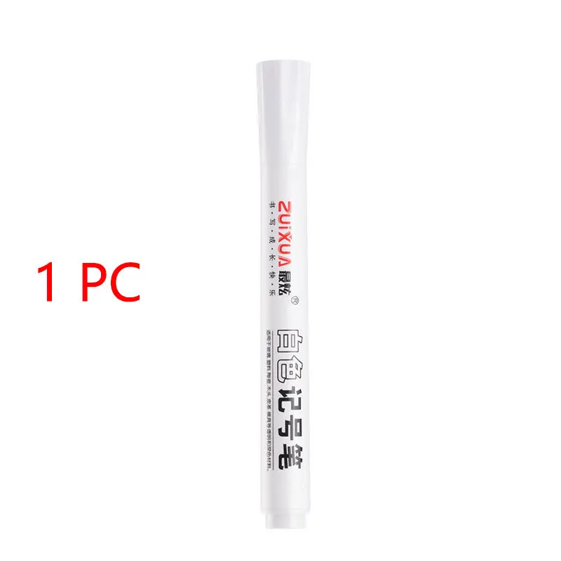 White Gel Marker Pen 2.0mm Waterproof Oily DIY Graffiti Sketching Stationery