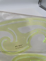 Alvin Vocational Curve set FC33 tough green tinted plastic 12-1/2 5-1/2 & 6-1/2