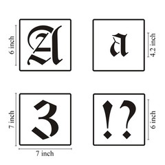 6 Inch Alphabet Letter Stencils for Painting – 70 Pack Old English Letter and…