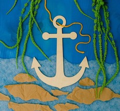 Unfinished Wooden Anchor Cutout, 12″, for Summer Decor & Crafting | Woodpeckers
