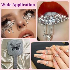3000Pcs 5mm Resin Rhinestones with 1Pcs 10ml B7000 Jewelry Glue for Crafting,…