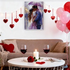 Framed Kissing Paint by Numbers for Adults Beginner DIY Acrylic Canvas 16×20