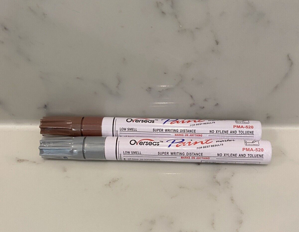 BROWN & SILVER OVERSEAS PAINT MARKER PMA-520 NEW & SEALED