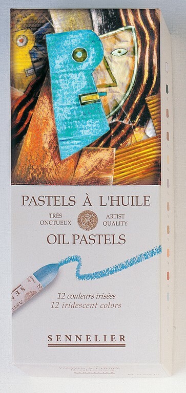 Sennelier Artist Quality Oil Pastel Set of 12 Iridescent Shimmer Colours