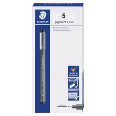 5 PCS Pigment Liner Fineliner Pen Drawing Drafting 0.7mm Black 308 079 04