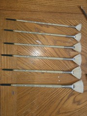 Lot (6) Signet Robert Simmons Series 408 #2 4 6 8 10 12 Fan Blender Paint Brush