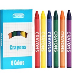 Rarlan Crayons Bulk 6 Colors 200 Boxes 1200 Count Crayons